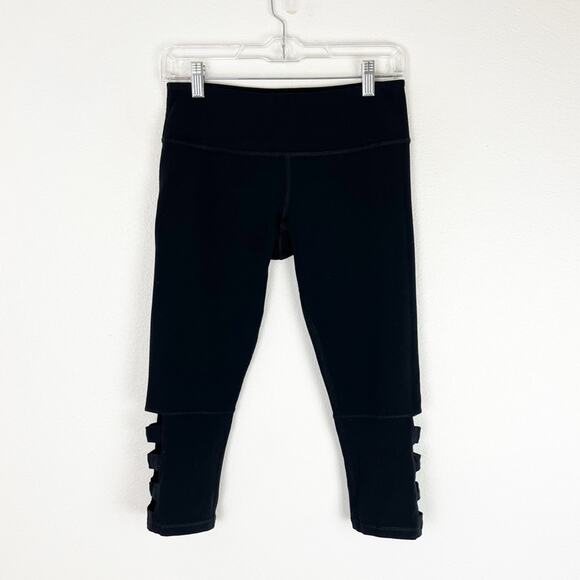 Glyder Black Ninja Leggings Cropped Cutout Calves Small - Picture 4 of 8